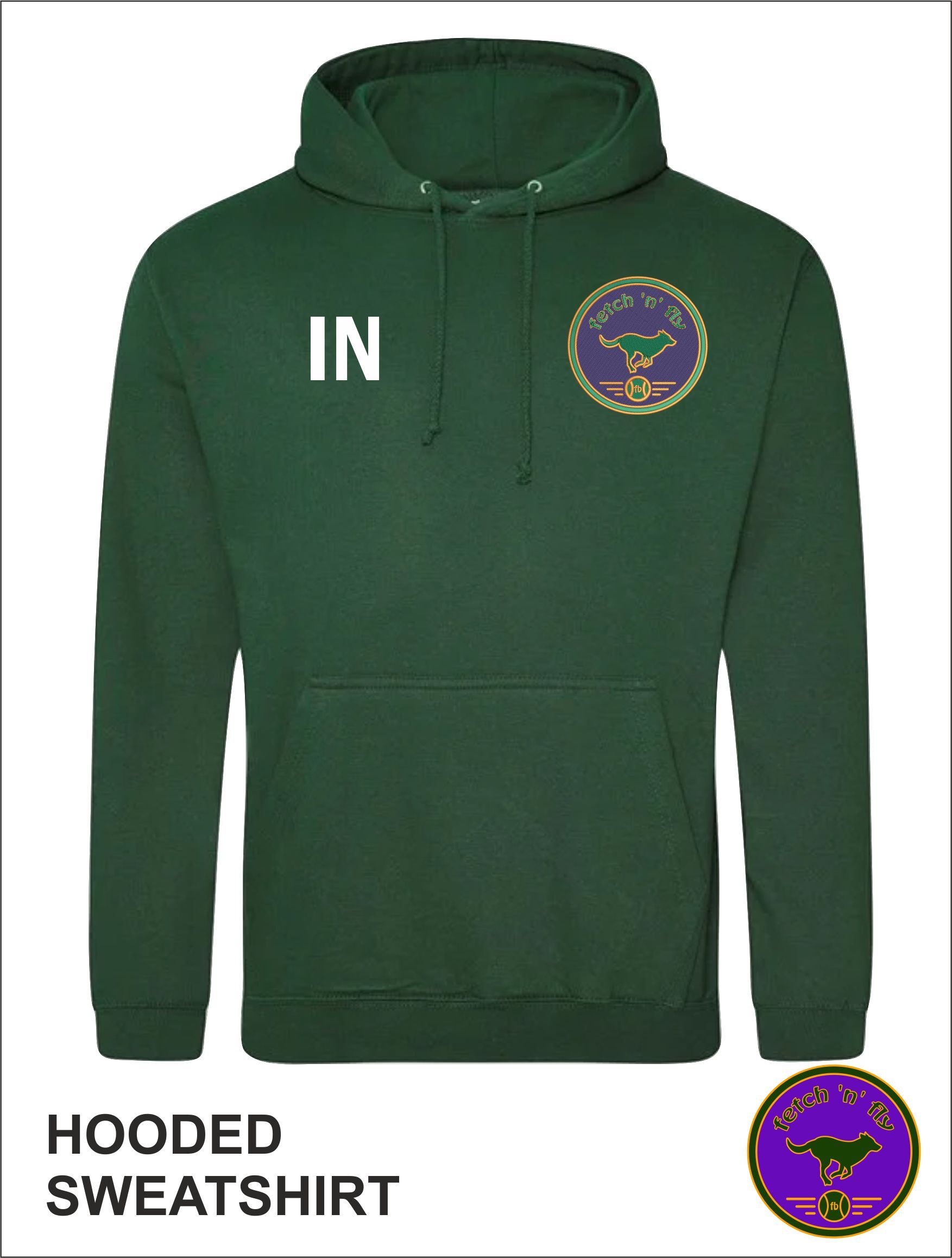 Hoody Bottle Green Front