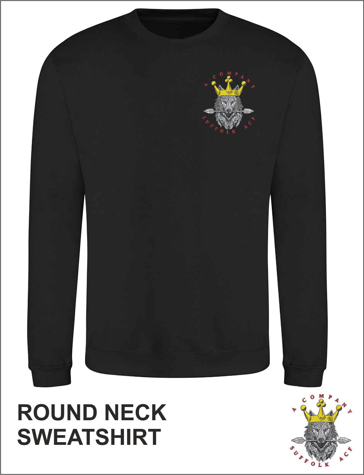 Round Neck Sweatshirt Black