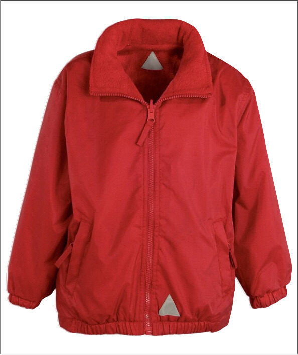 Plain Fleece Lined Jacket Red